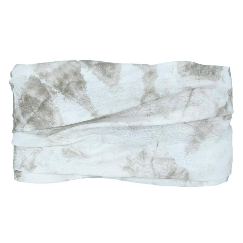 Tube Turban - Taupe Tie Dye