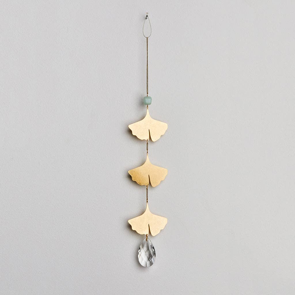 Suncatcher- Botanical Leaf/Amazonite