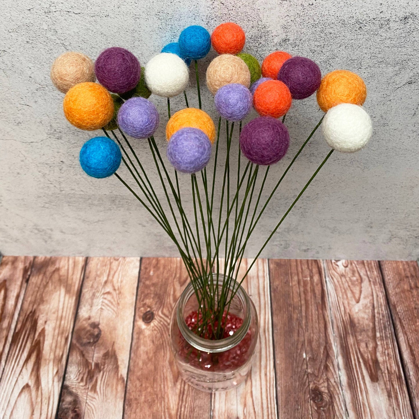 Felt Flower Ball Individual Spring Floral