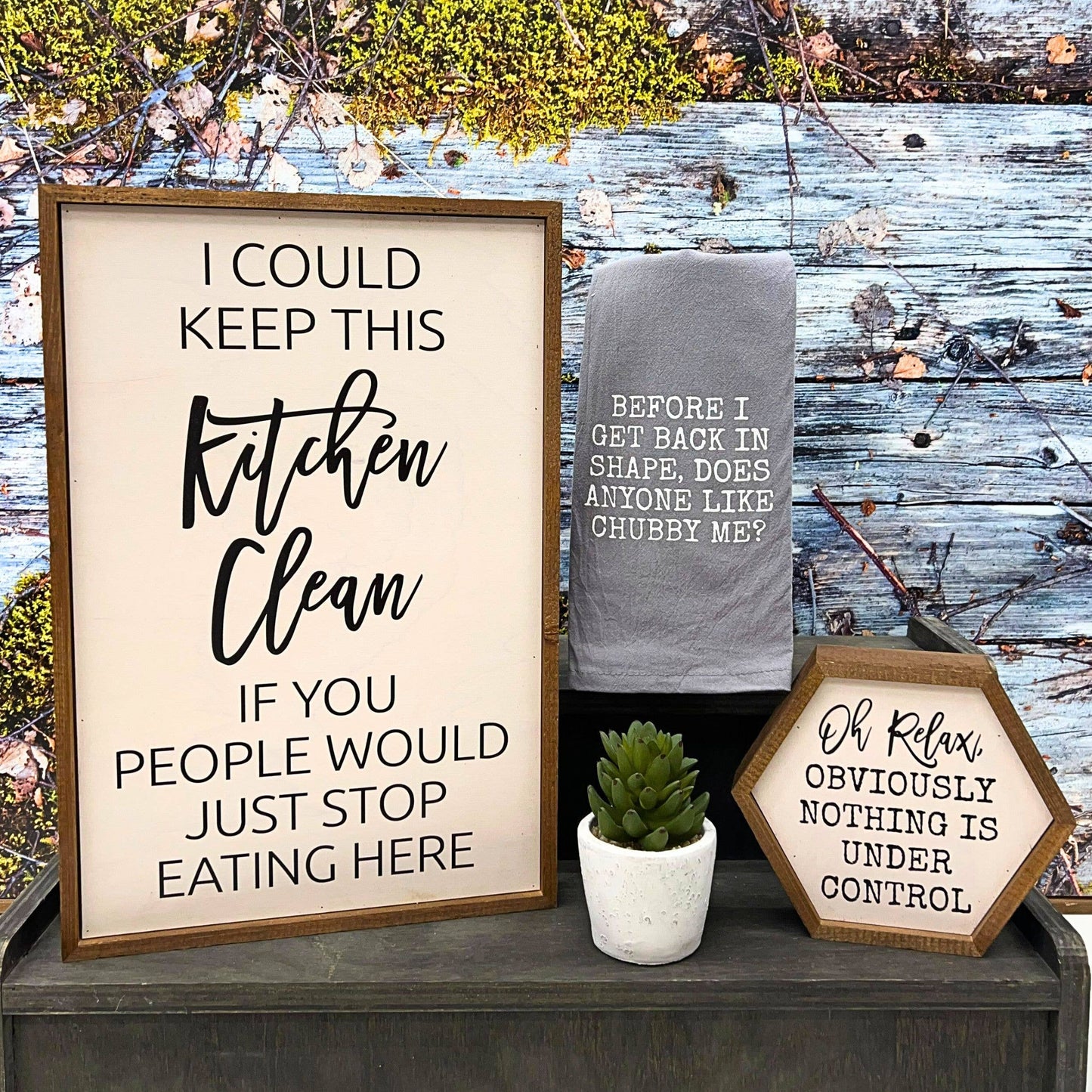 Oh Relax Funny Hexagon Sign - Home Décor