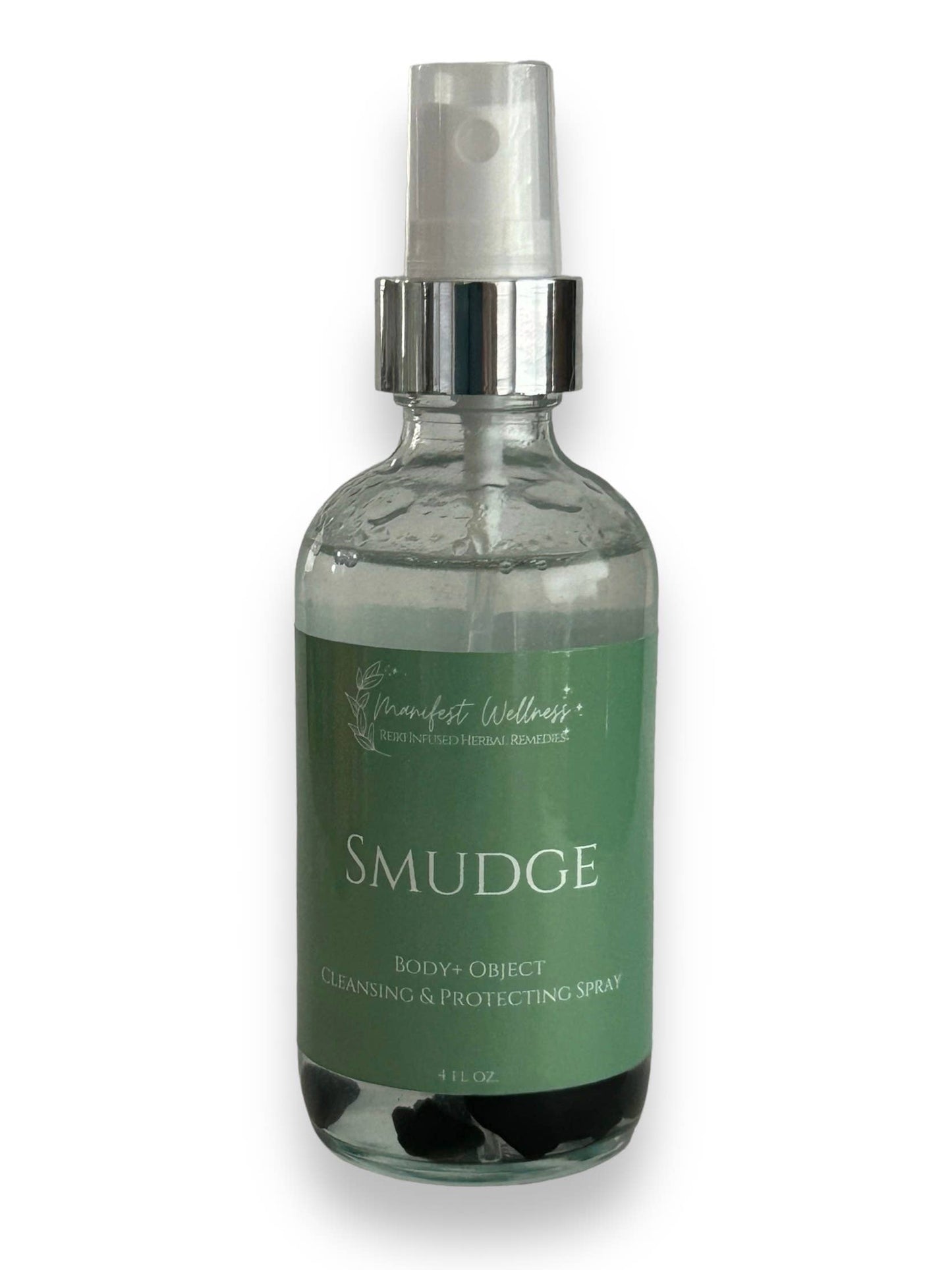 Smudge Aromatherapy Spray with Black Obsidian Gemstones