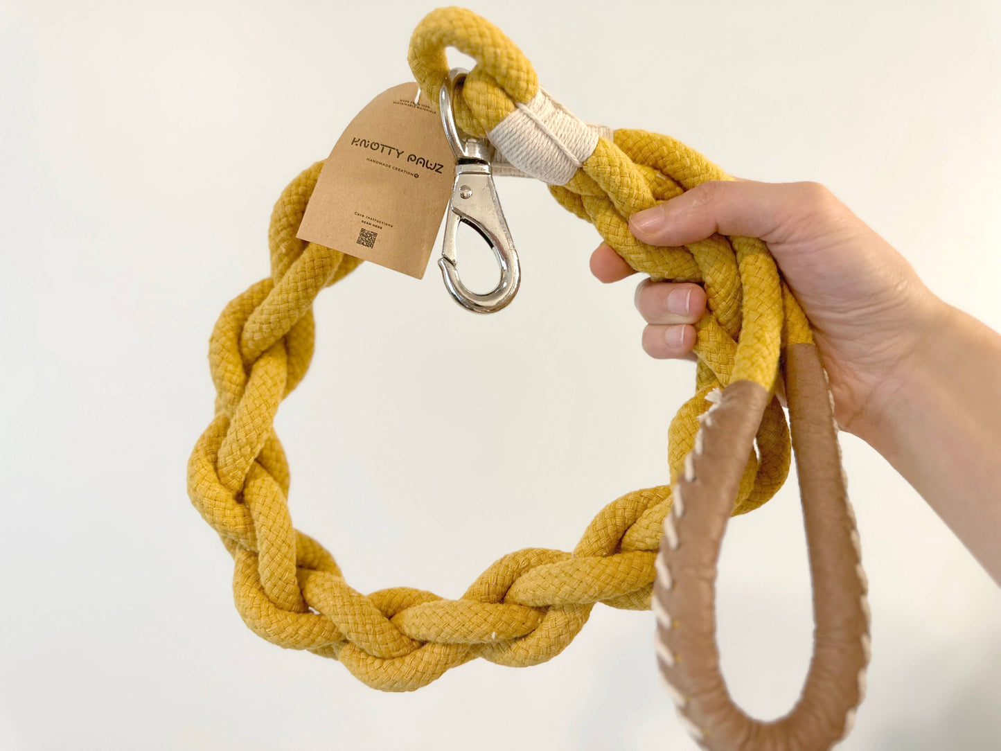 Handmade Sustainable Cotton Rope Dog Leash, Eco-friendly