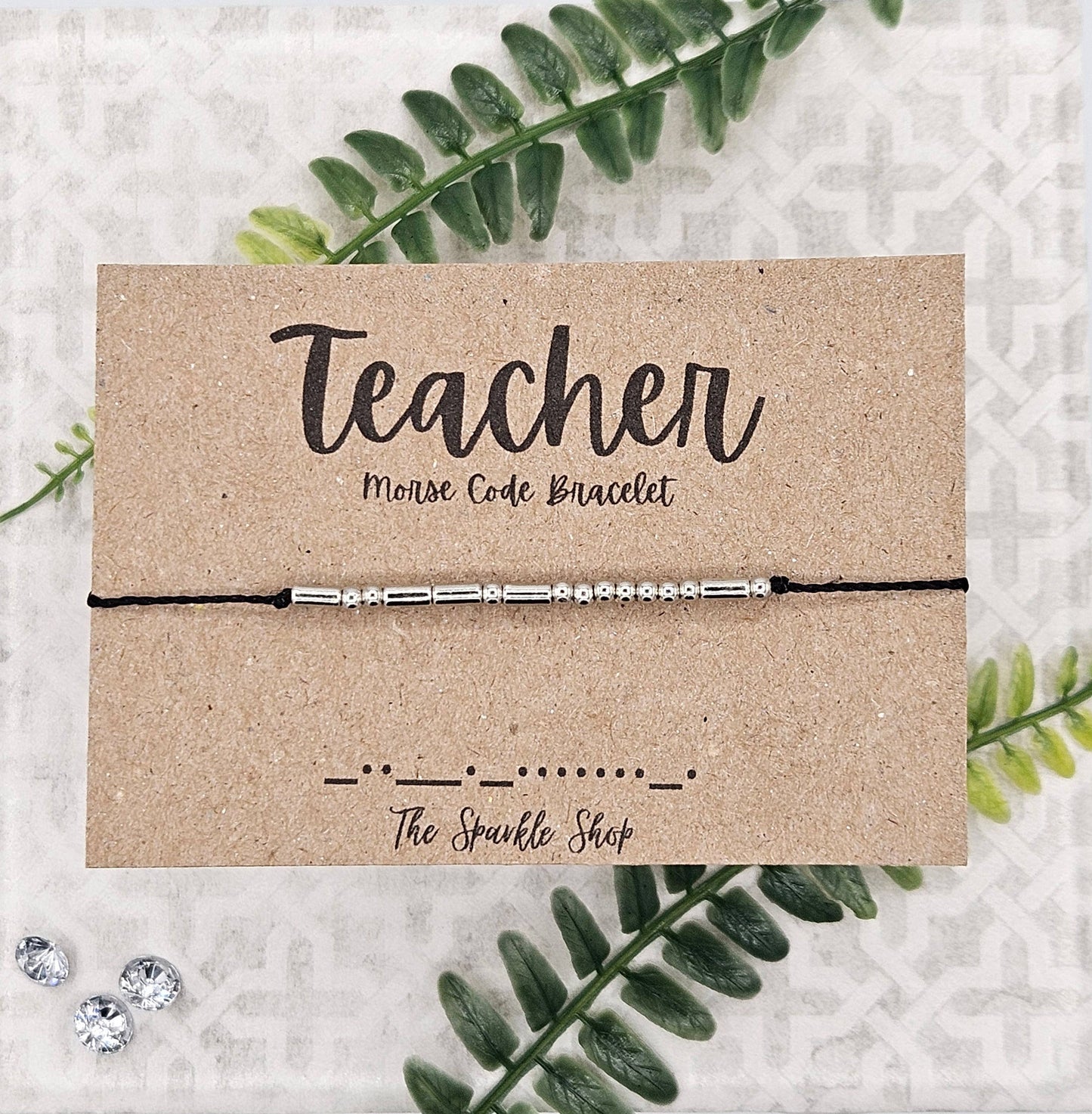 Handmade Morse Code Bracelet - Teacher