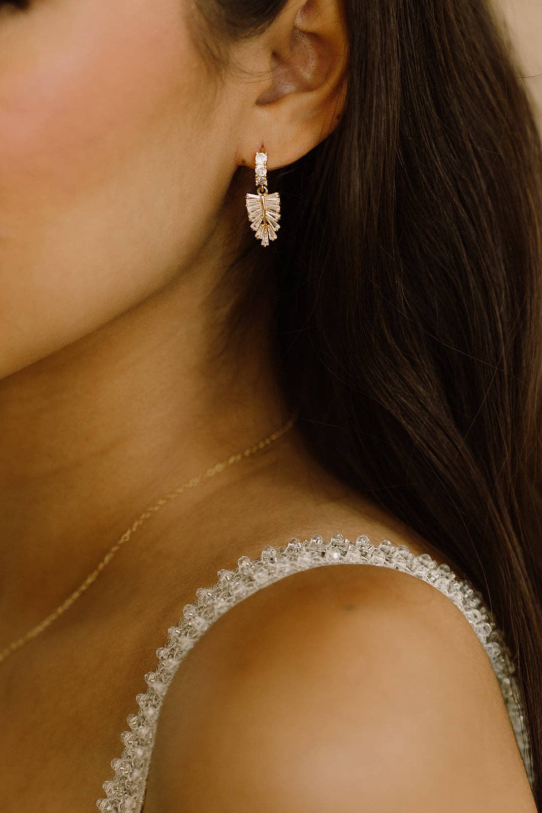 Beverly Leaf Earrings - Bridal