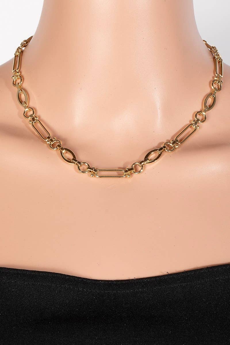 Mixed Oval Chain Link Necklace