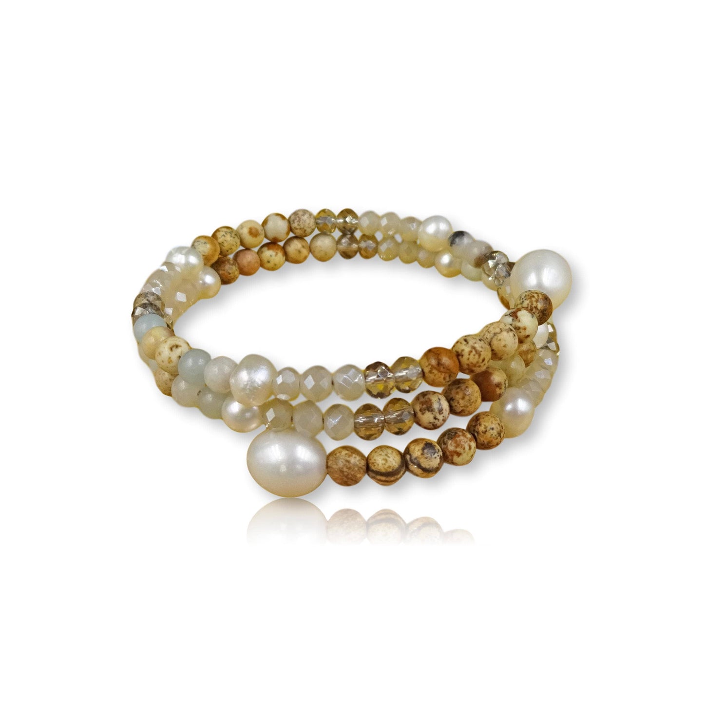Multi-Stone Memory Wire Bracelet