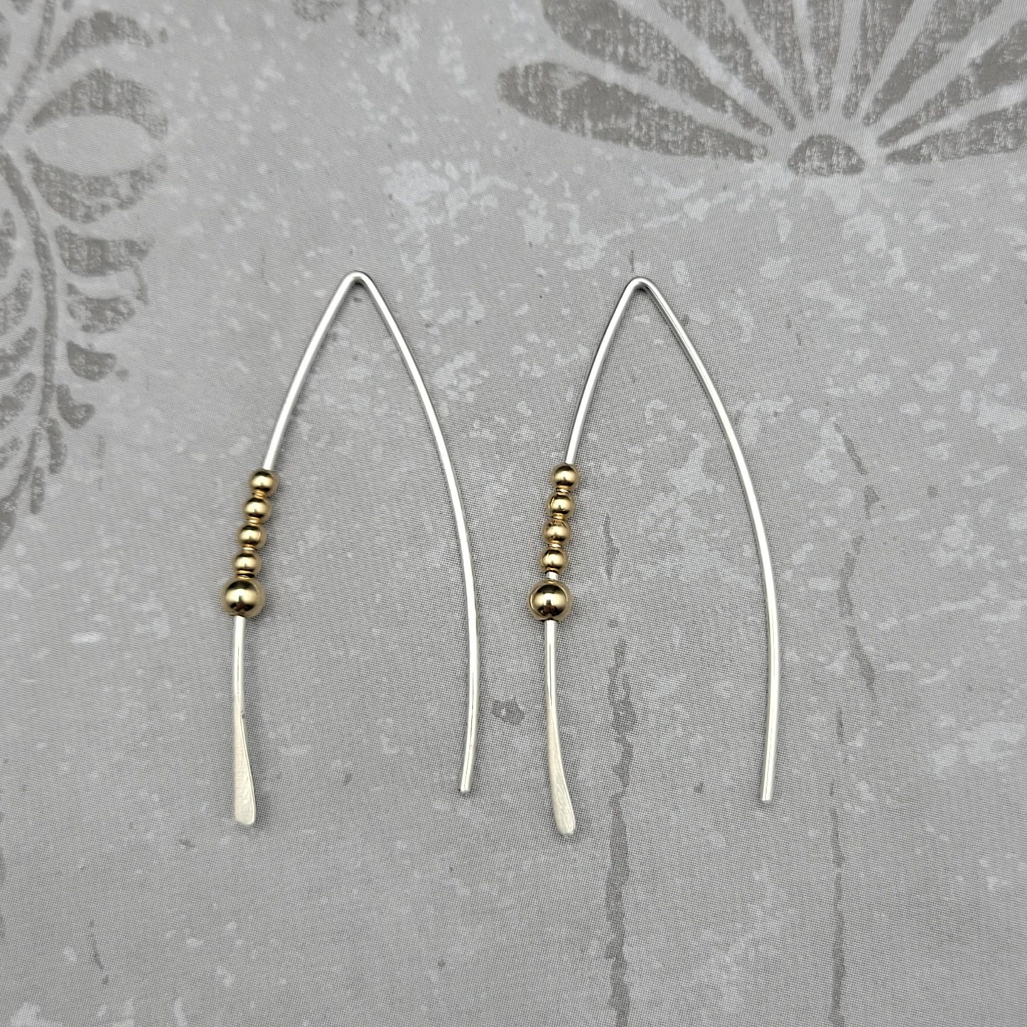 Silver and Gold beaded threaders