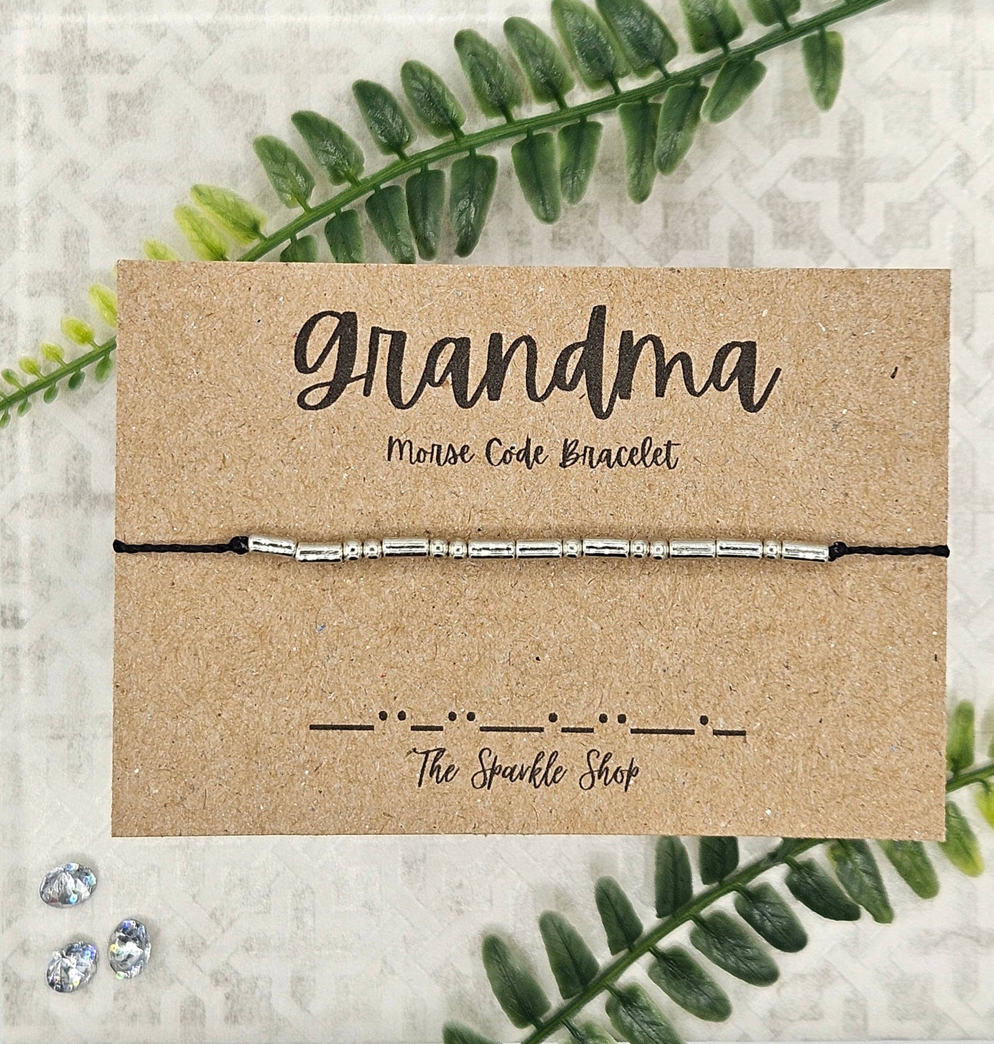 Grandma - Handmade Morse Code Bracelet