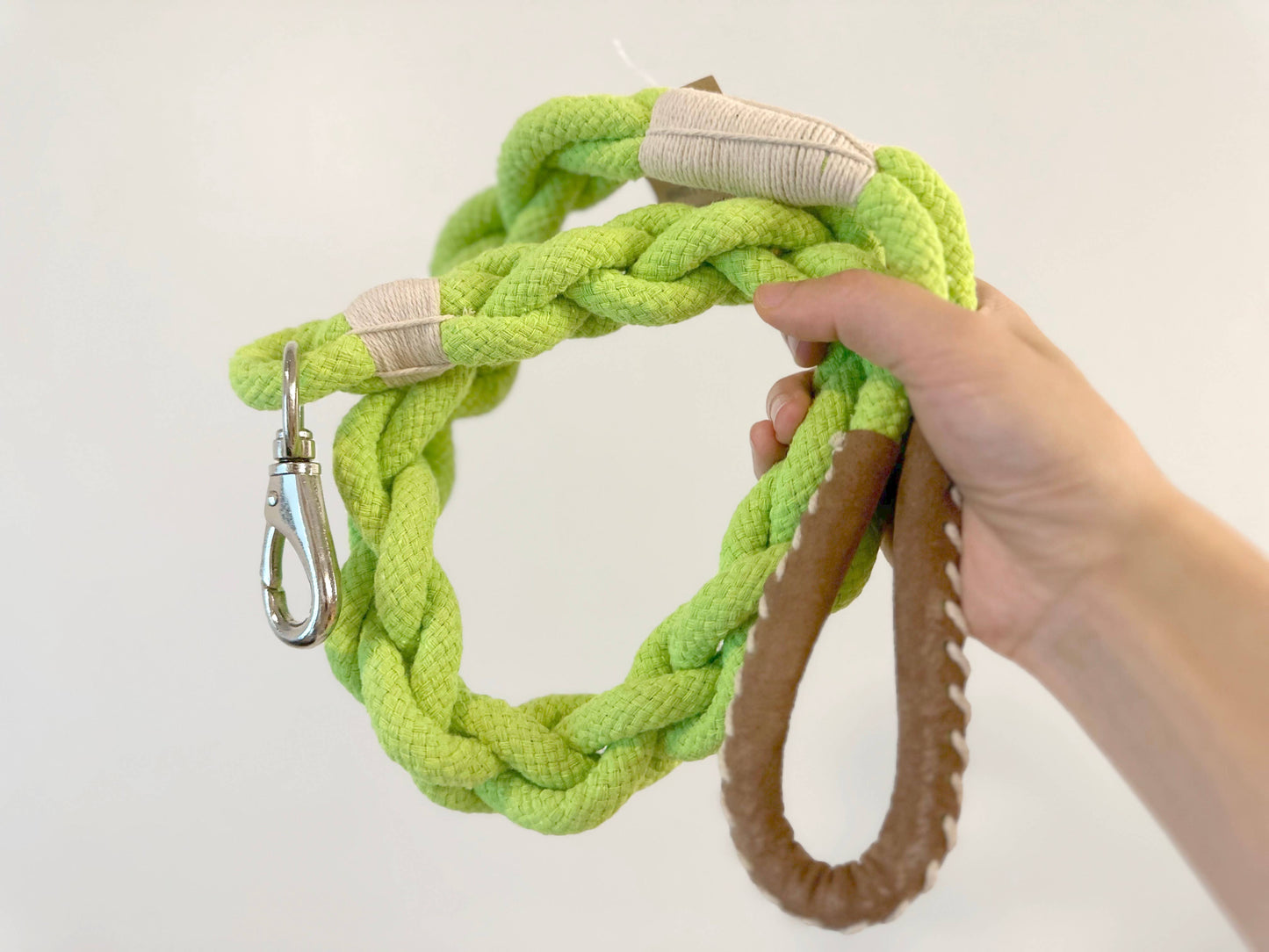Handmade Sustainable Cotton Rope Dog Leash, Eco-friendly