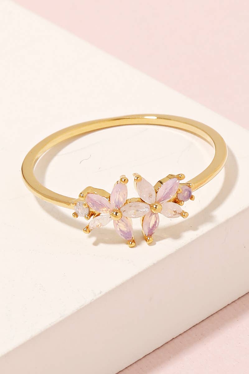 Double Flower Delicate Ring