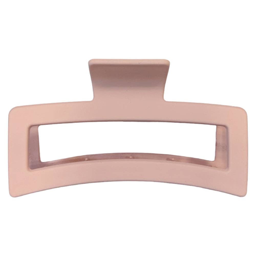 Extra Large Rectangular Claw Clip - Nude Blush