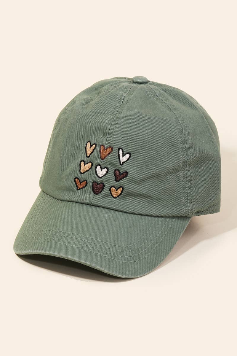 Hearts Denim Cap