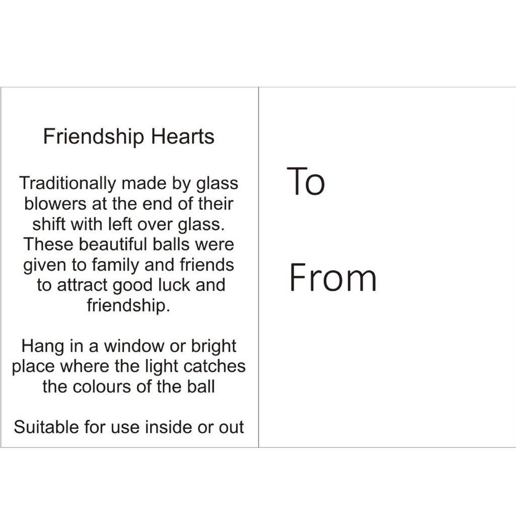 Multicoloured 8cm Friendship Heart