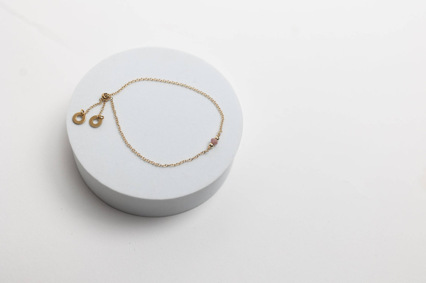 Insight Pink Tourmaline Gold Plated Bracelet