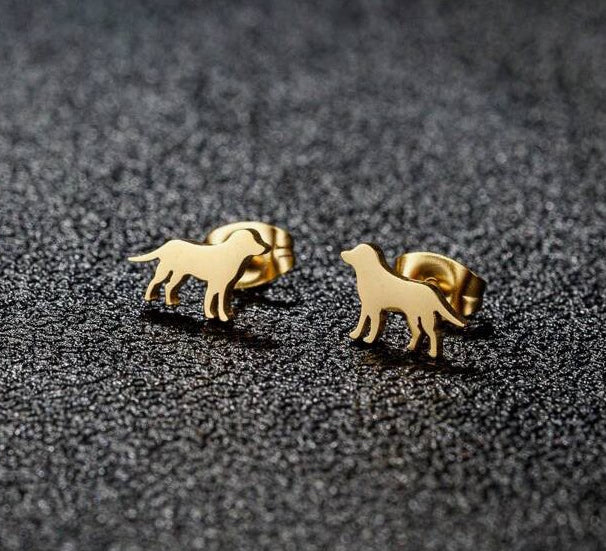Stainless Steel Dog Earrings