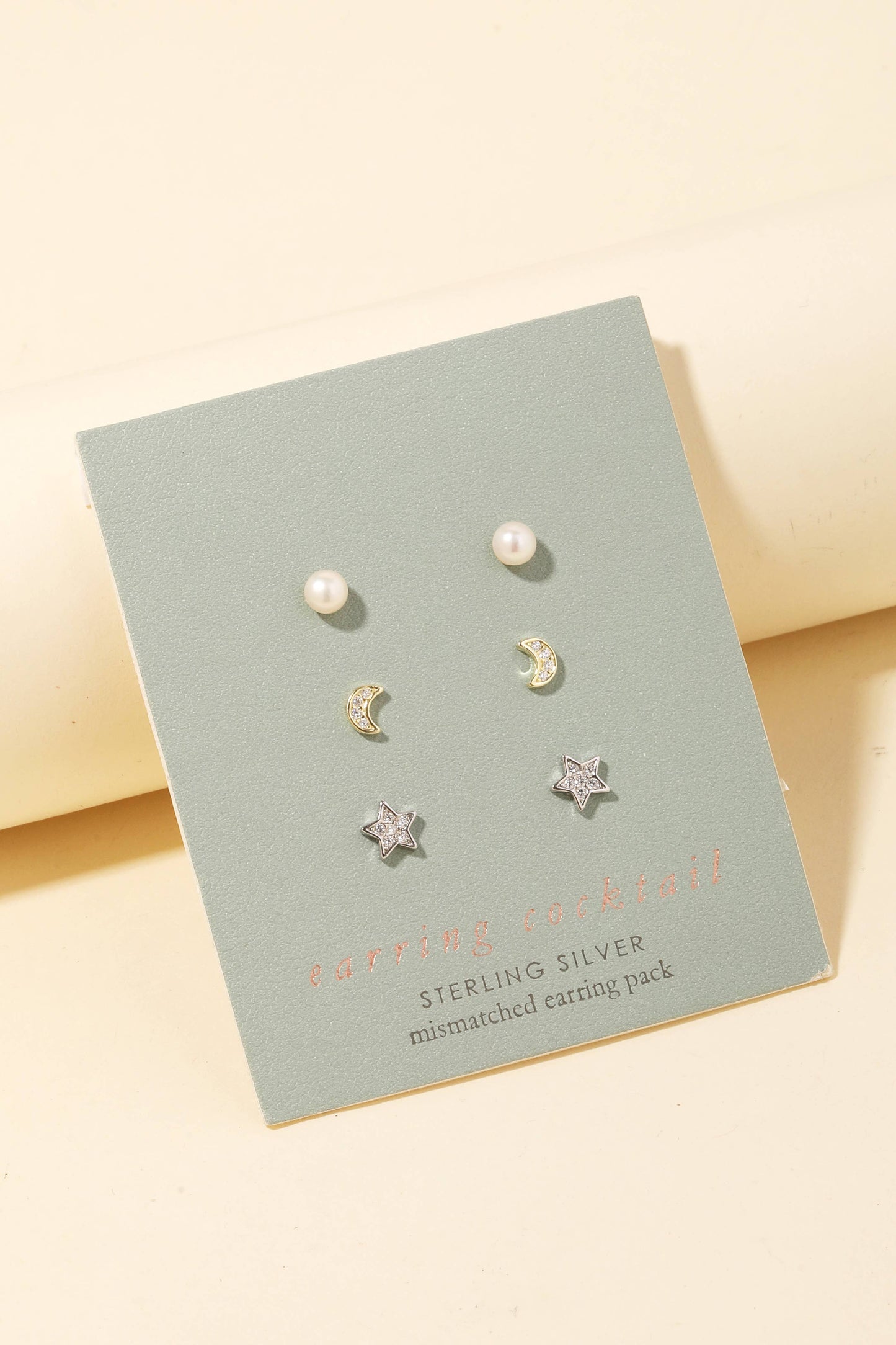 Sterling Silver Mixed Stud Earrings Set