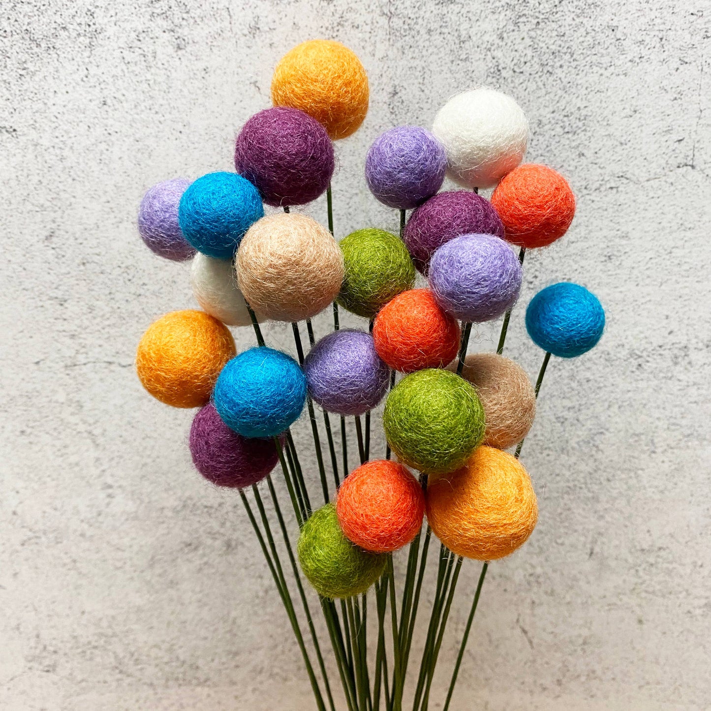 Felt Flower Ball Individual Spring Floral