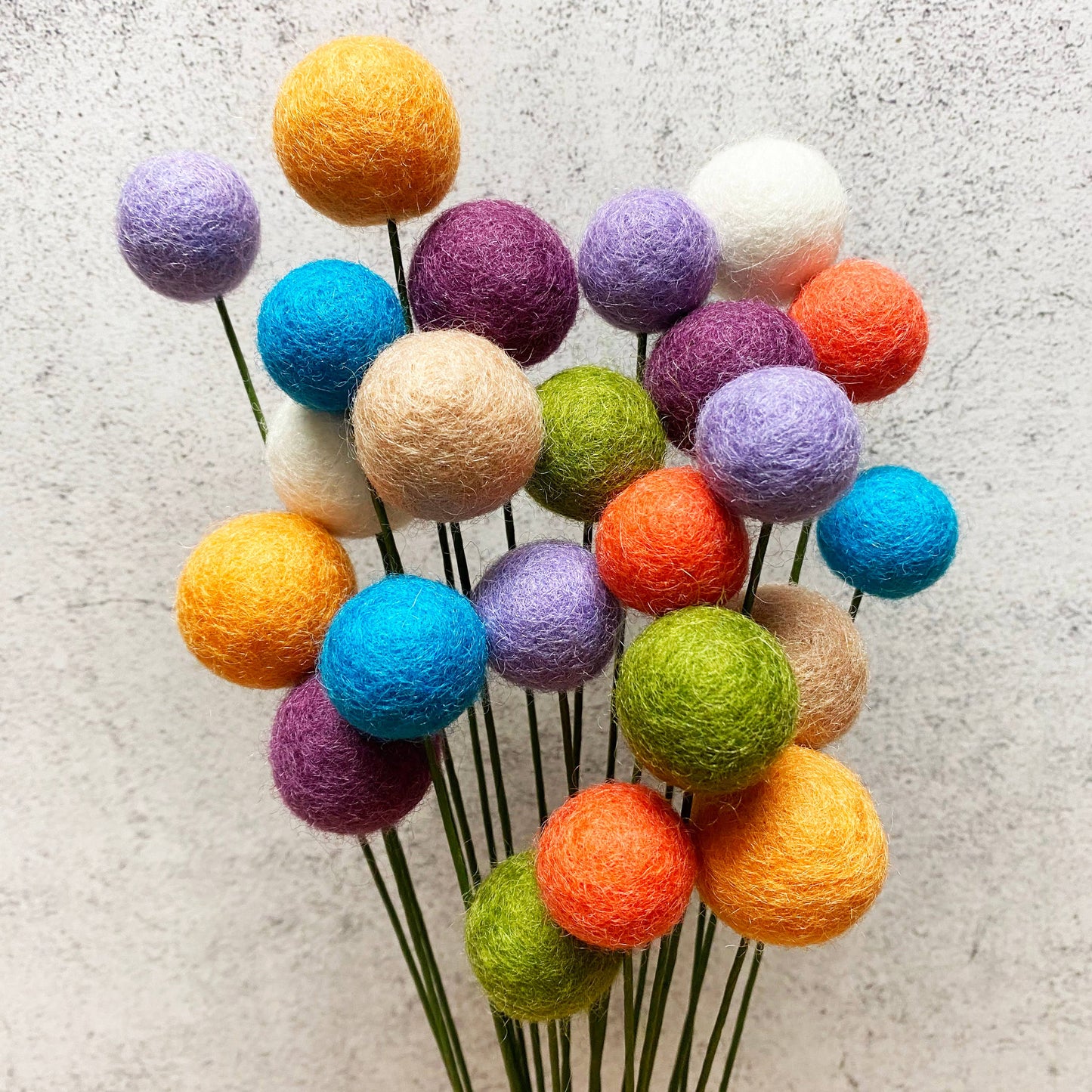 Felt Flower Ball Individual Spring Floral