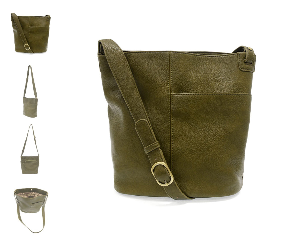 Bindi Front Slip Pocket Bucket Crossbody Bag