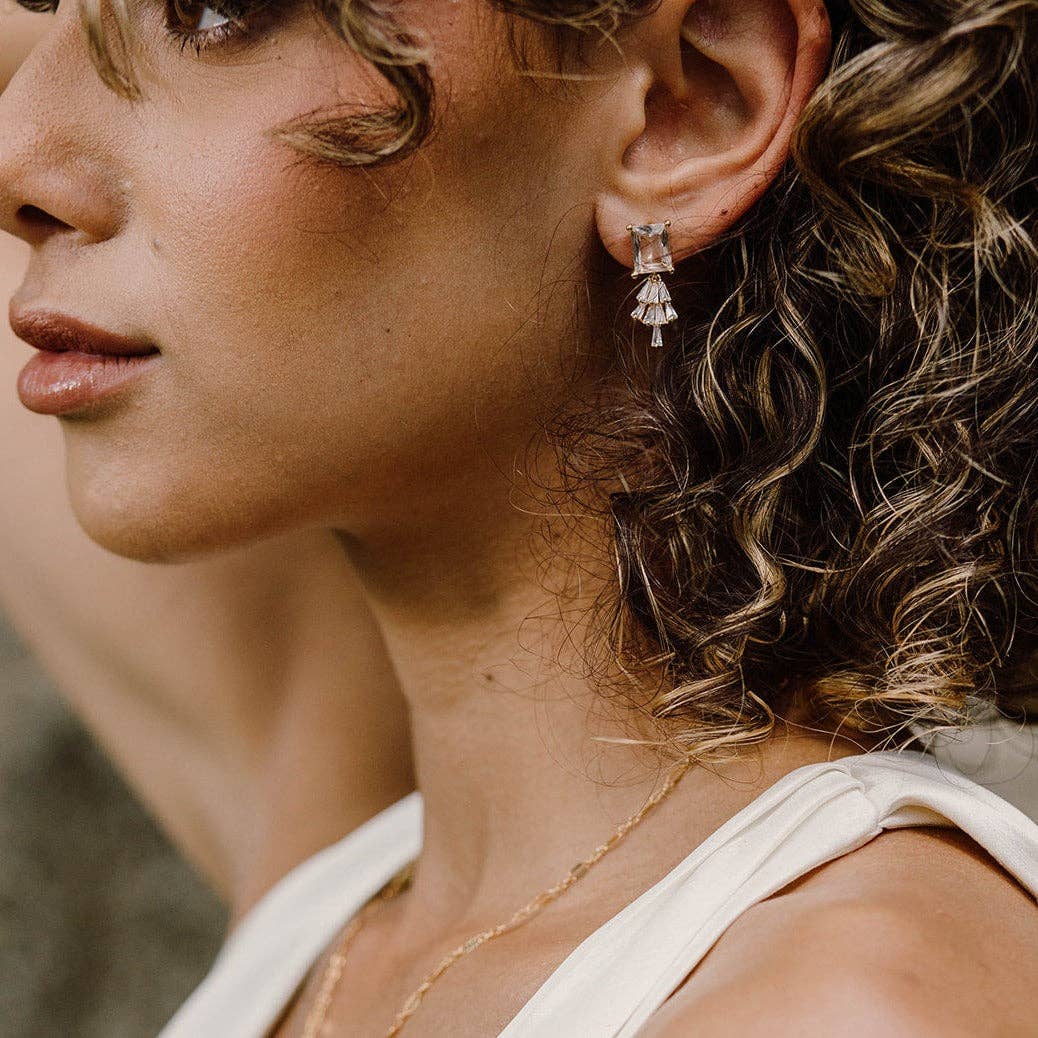 Emilie Art Deco Earrings - Bridal