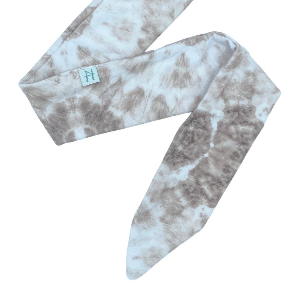 Ultra Soft Knotted Fashion Headband - Taupe Tie Dye
