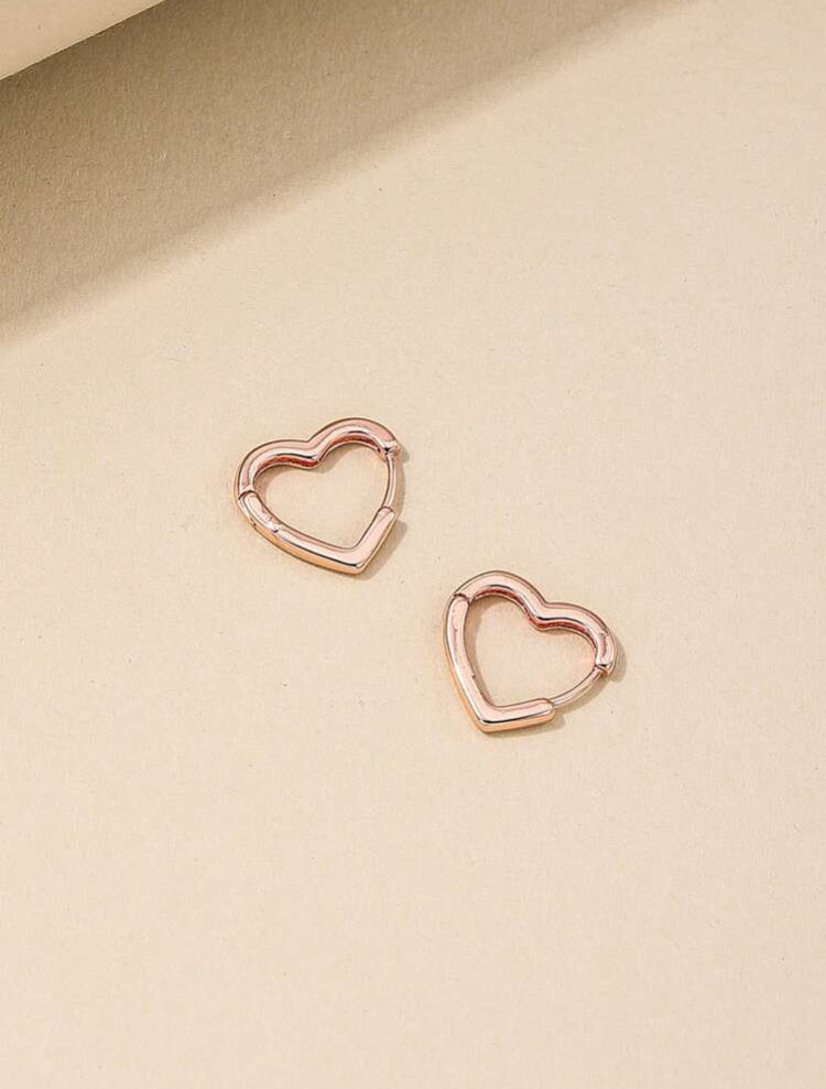 Stainless Steel Star / Heart Huggies Earrings
