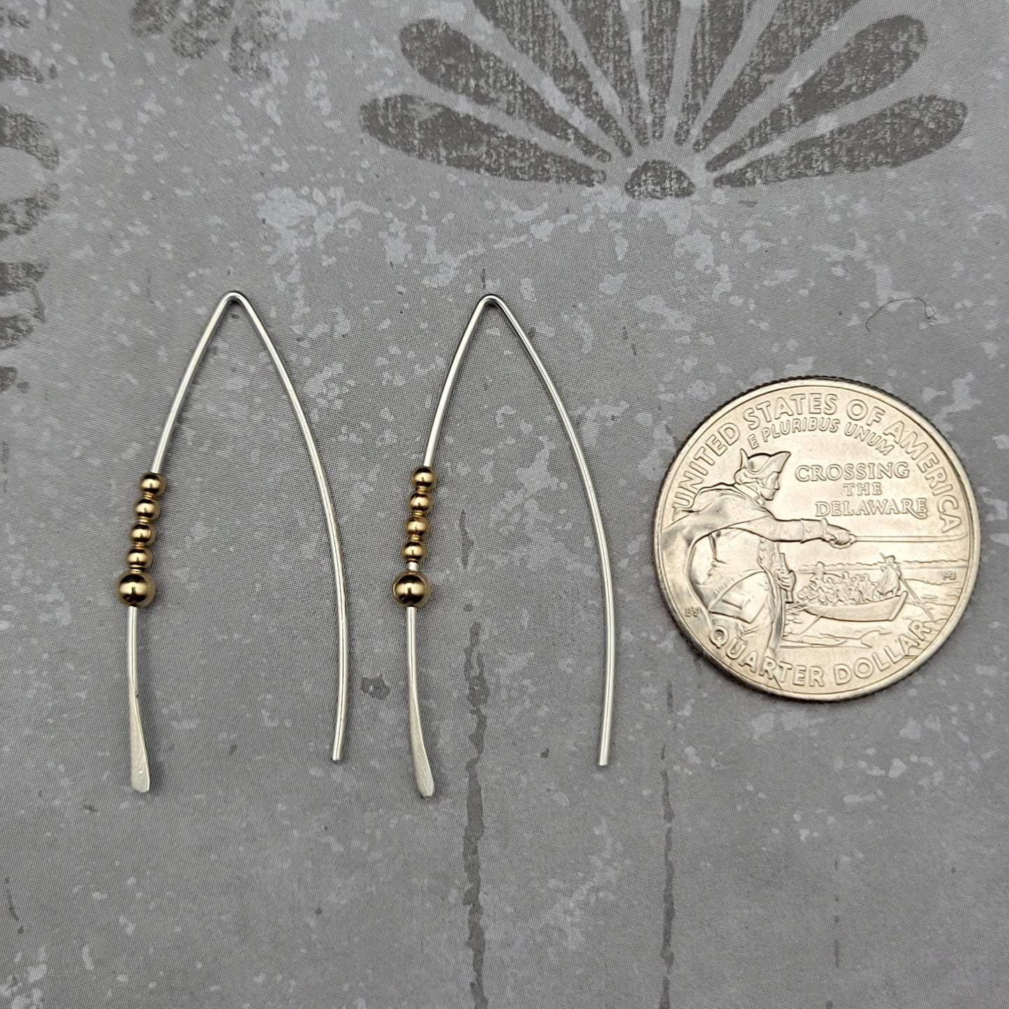 Silver and Gold beaded threaders