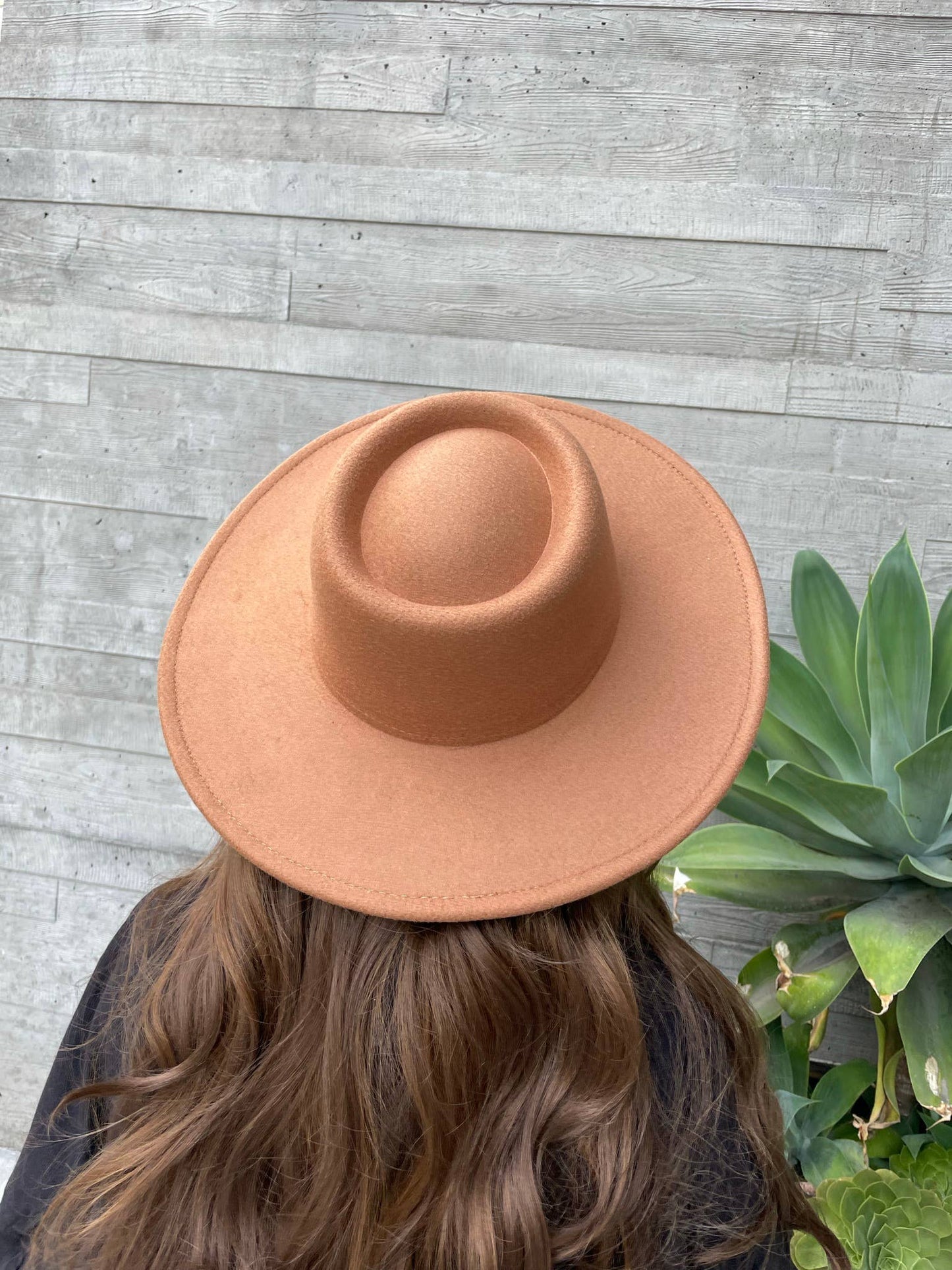 Vegan Felt wide Brim Bolero hat