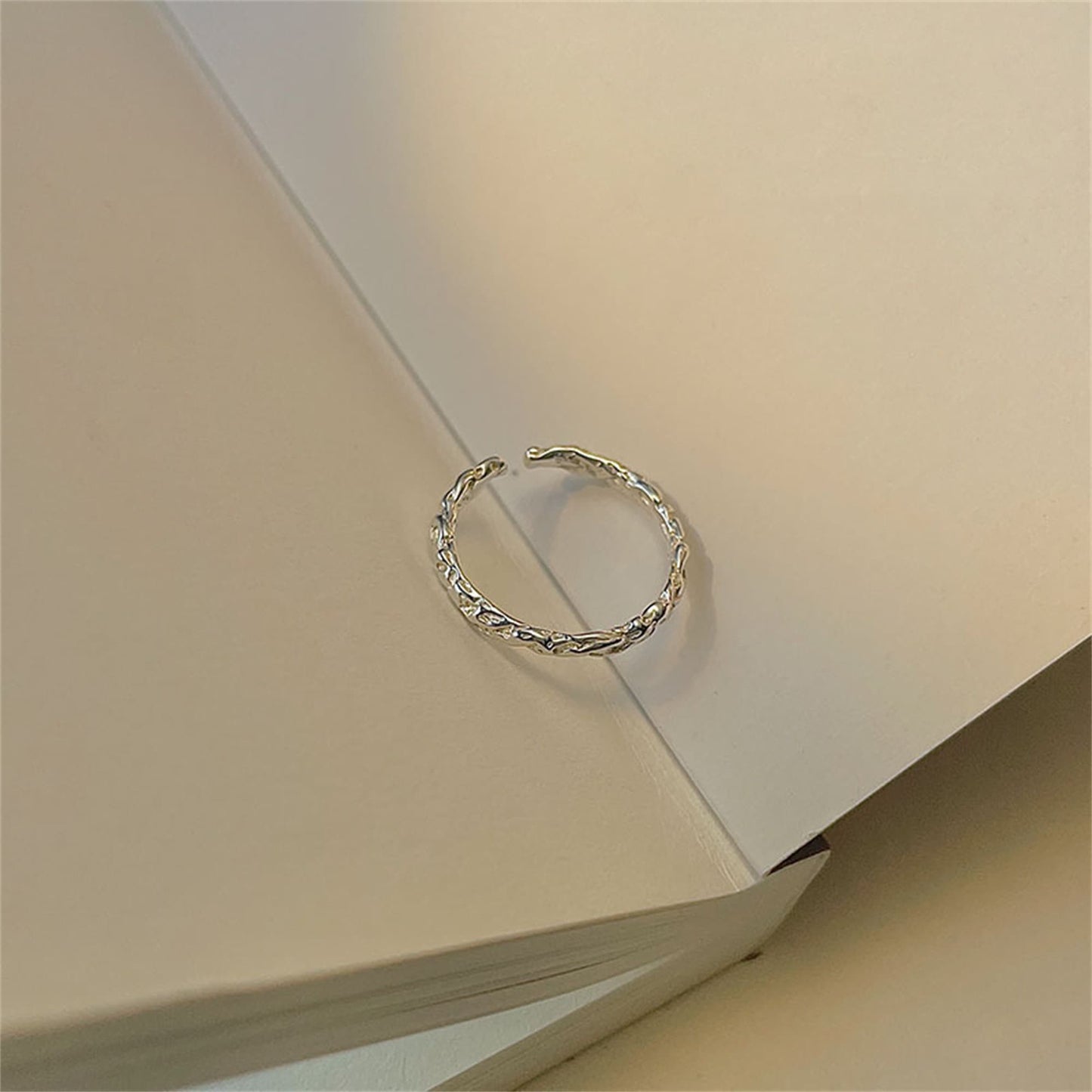 Twist Slim Thin Band Ring in 925 Sterling Silver