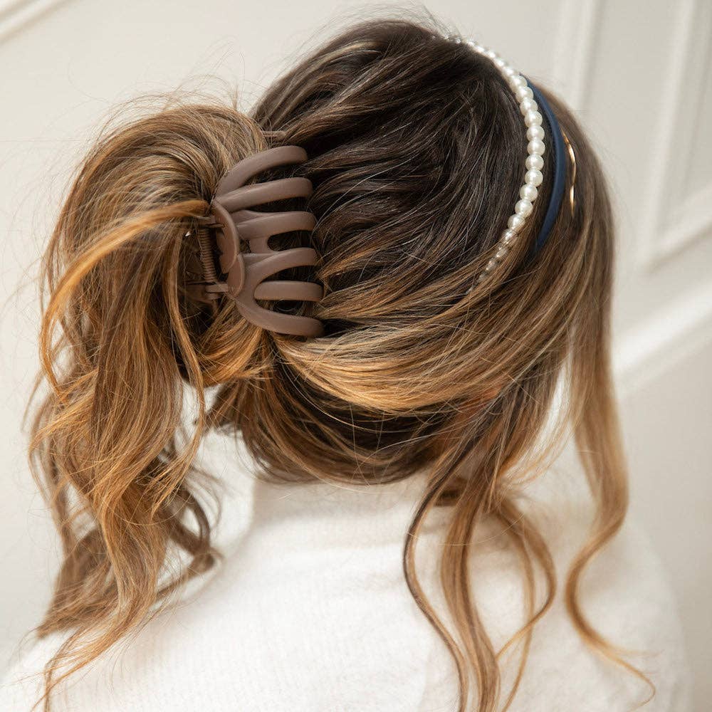 Extra Large Matte Claw Clip - Brown