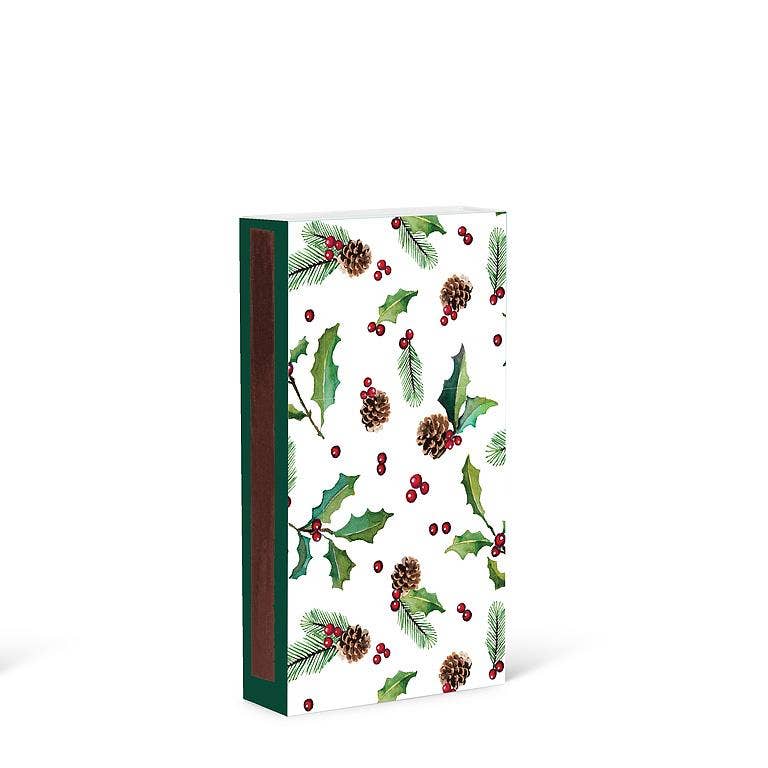 Holly, Pinecones & Berries Matches-45 sticks-4"L