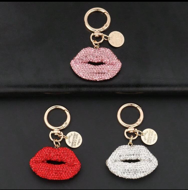 Sparkly Kiss Keychain
