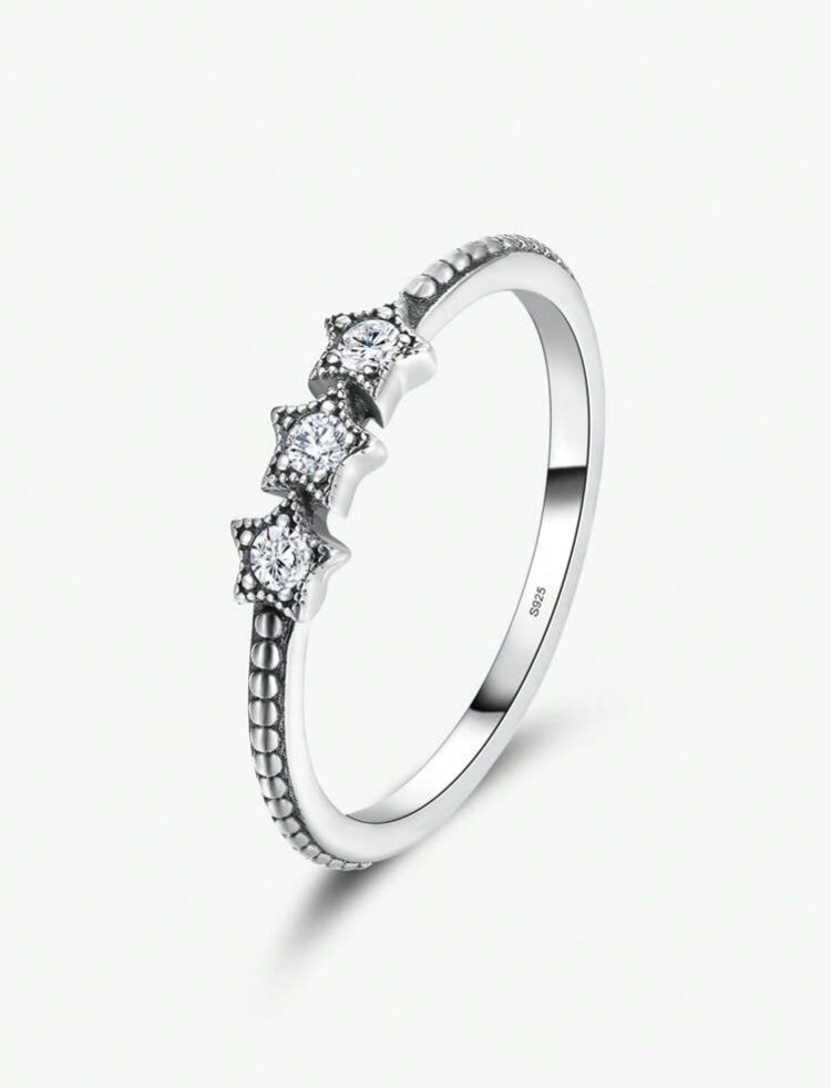 Silver Star Trio Ring