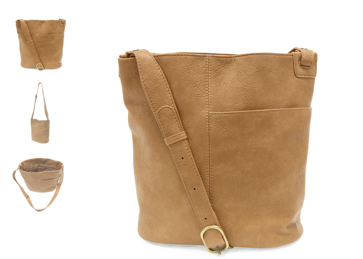 Bindi Front Slip Pocket Bucket Crossbody Bag
