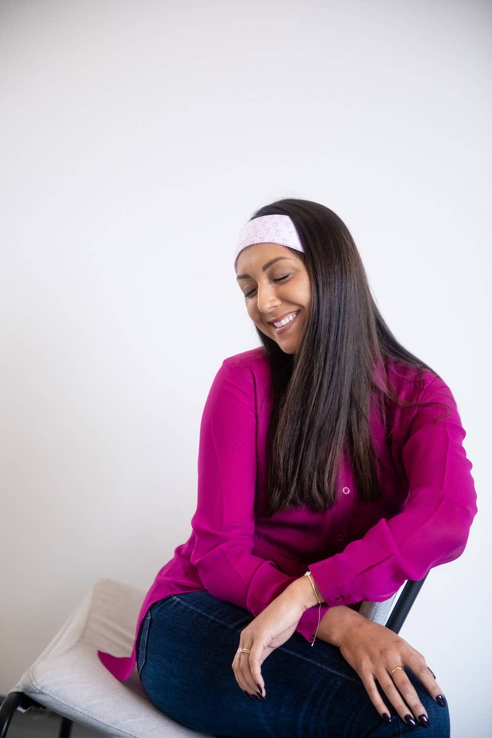 Ultra Soft Knotted Headband - Purple Bows