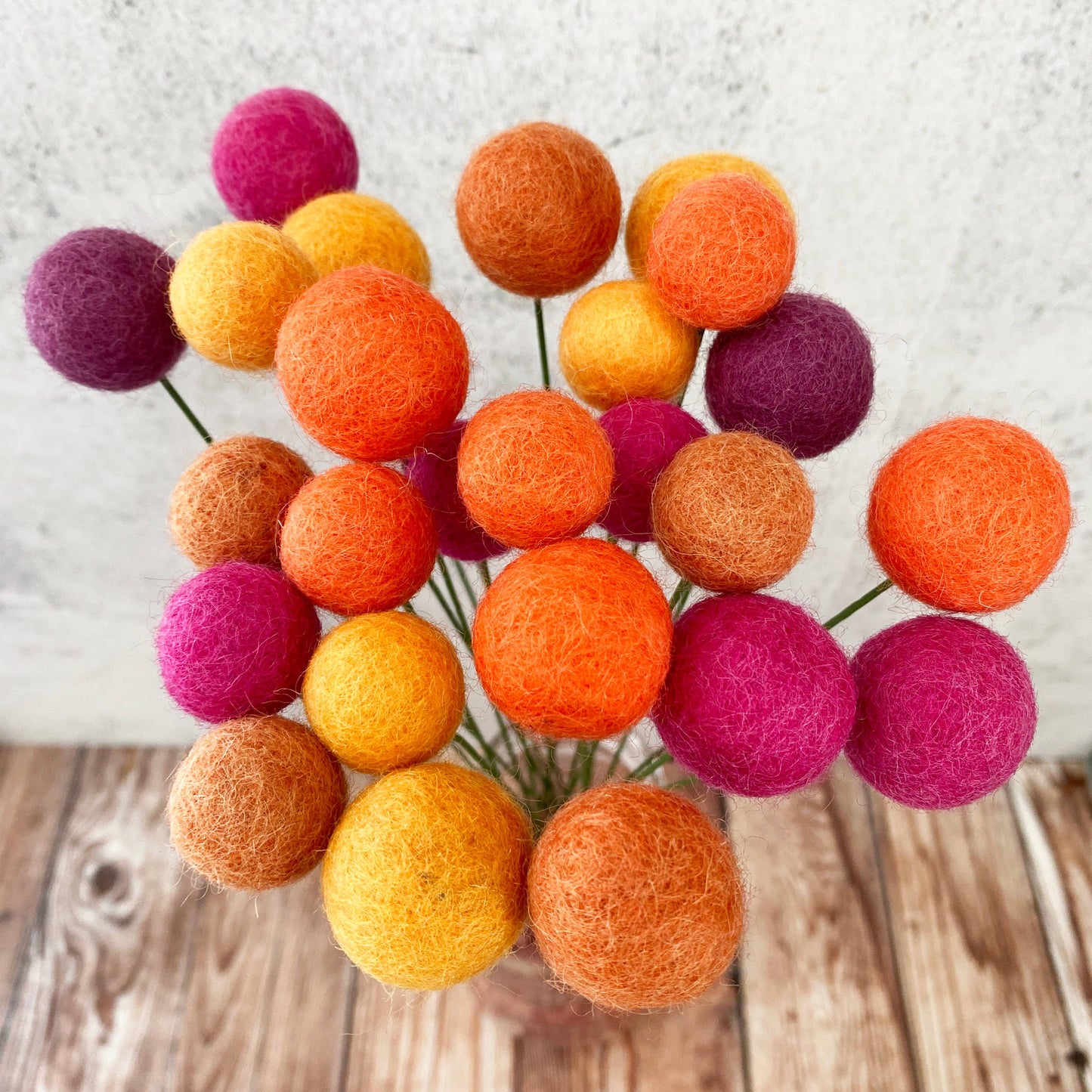 Felt Flower Ball Individual Tulip Fields