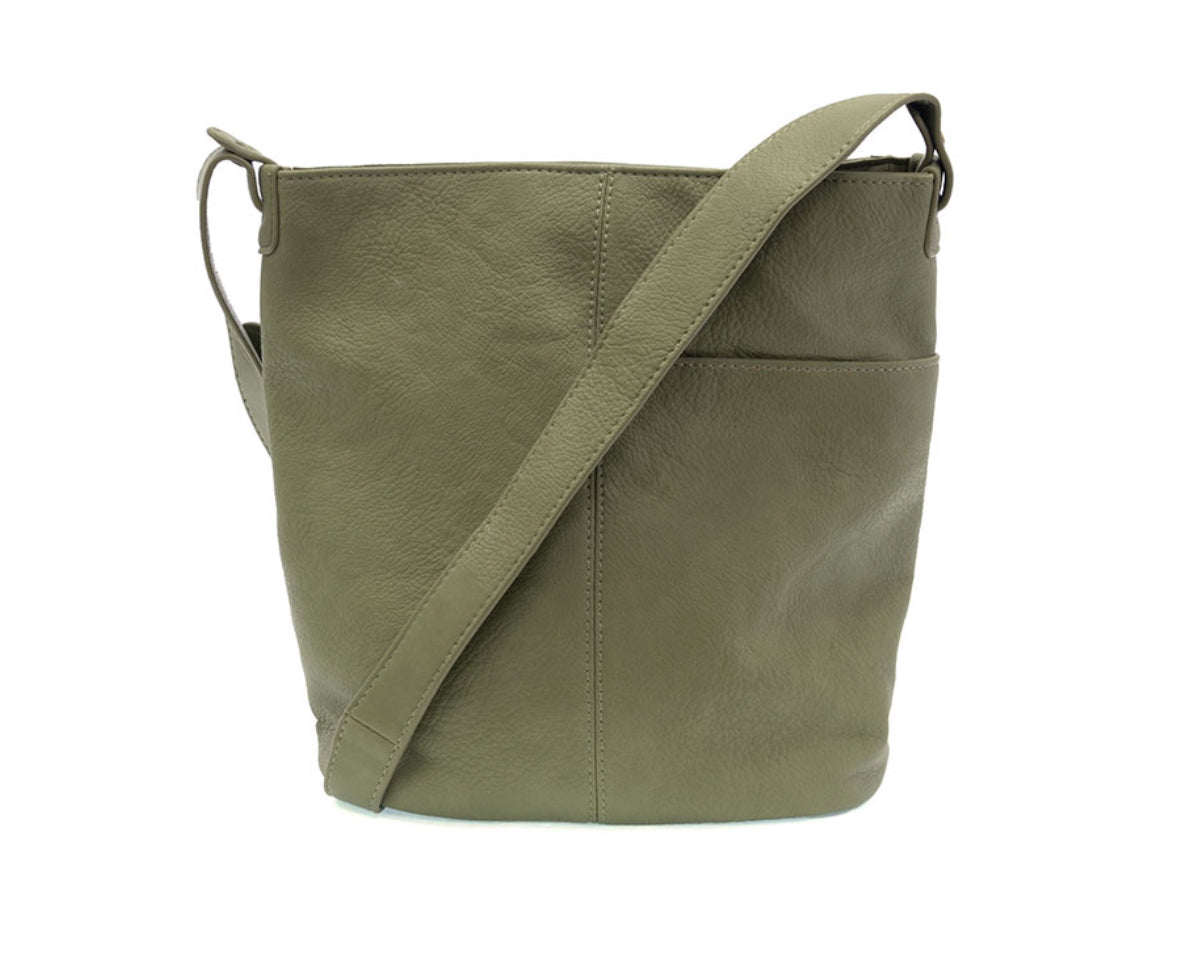 Bindi Front Slip Pocket Bucket Crossbody Bag