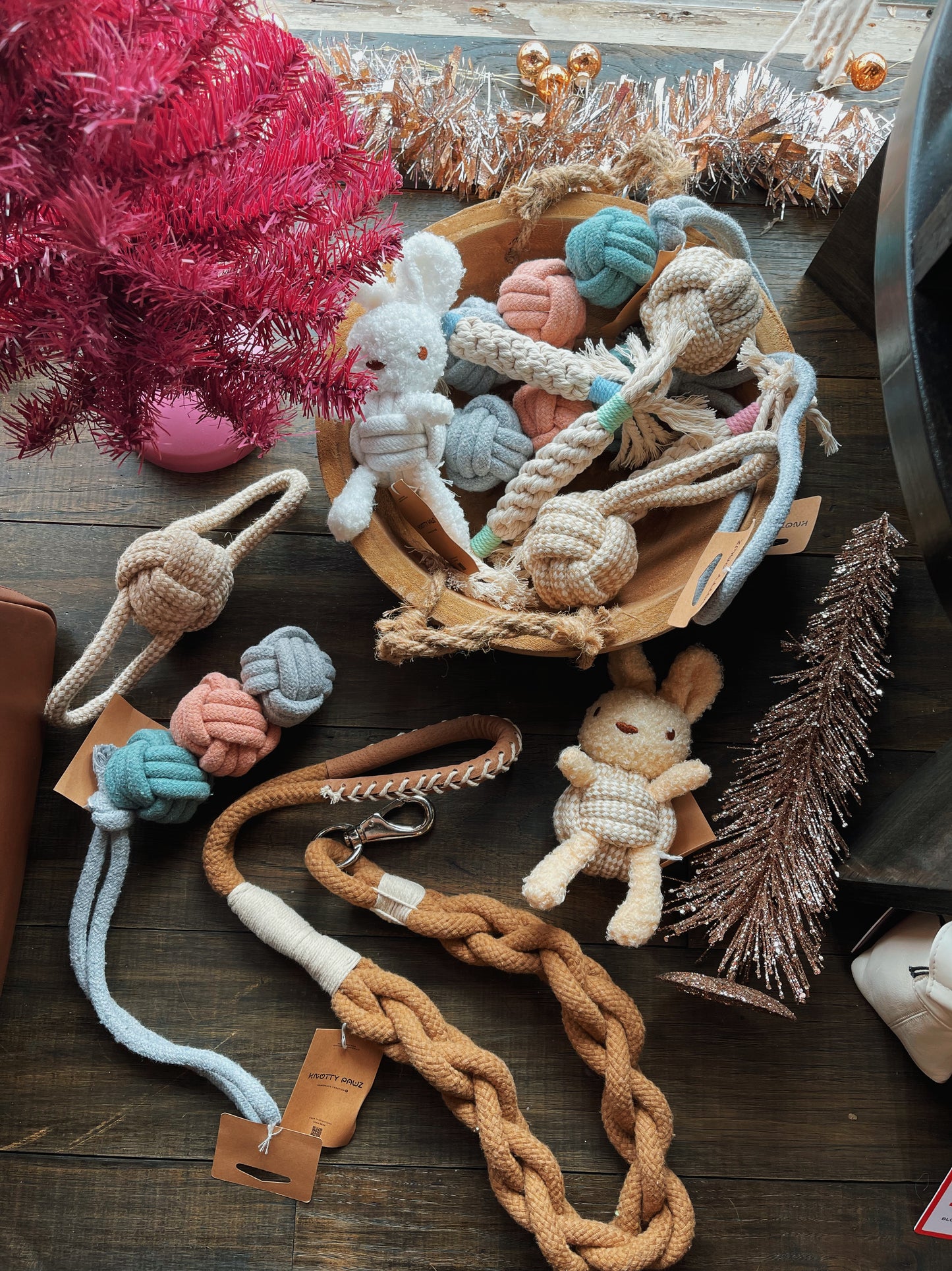 Handmade Sustainable Cotton Rope Dog Leash, Eco-friendly