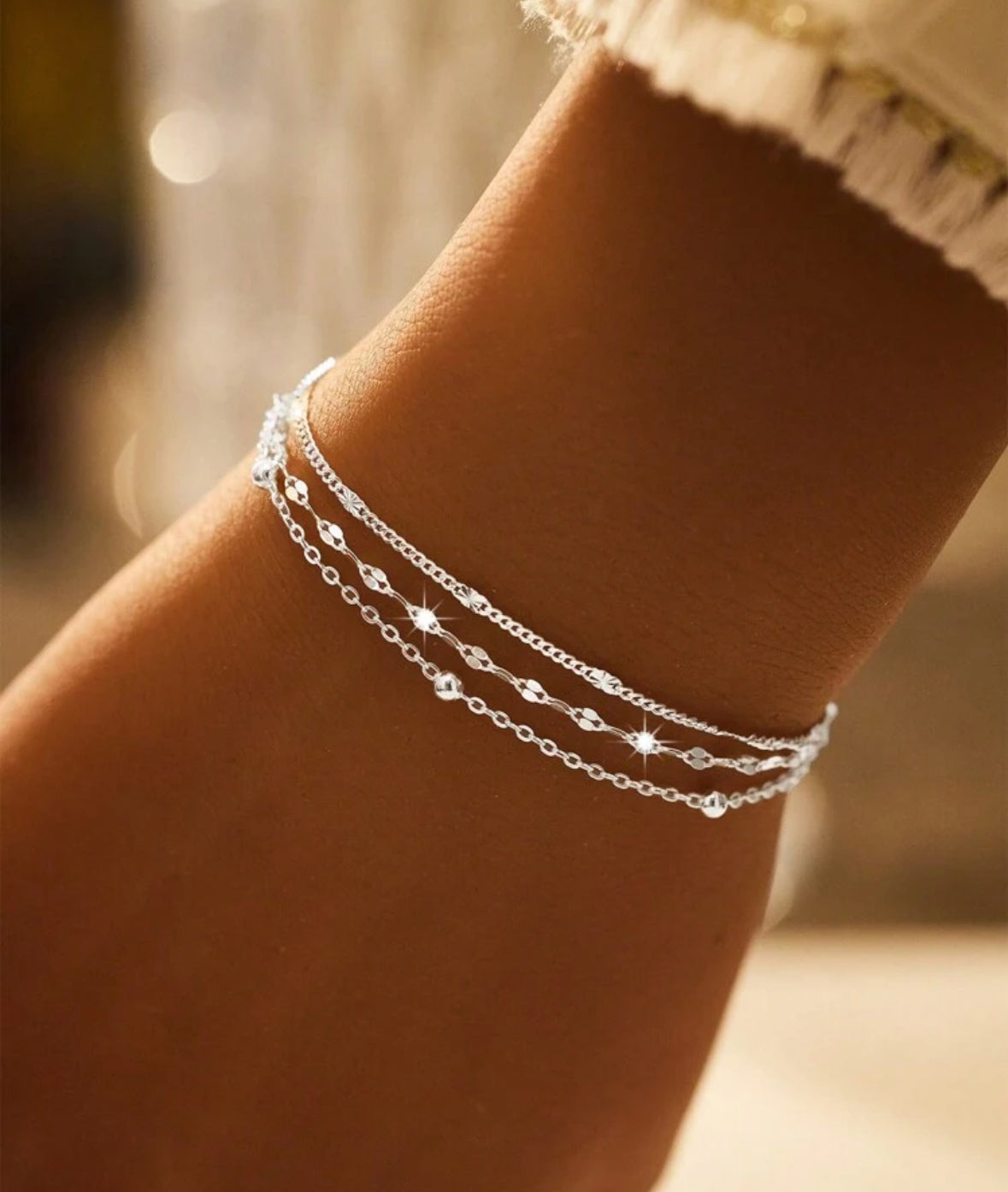 Multi-Layer Sterling Silver Bracelet