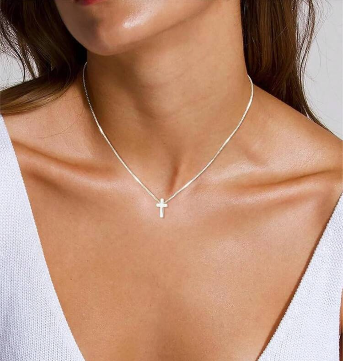 14k Gold Plated Cross Necklace