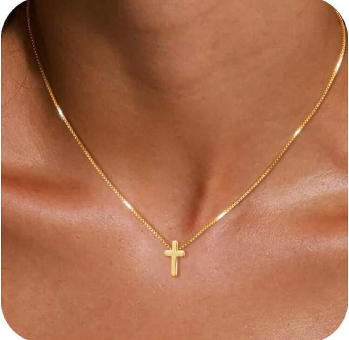 14k Gold Plated Cross Necklace