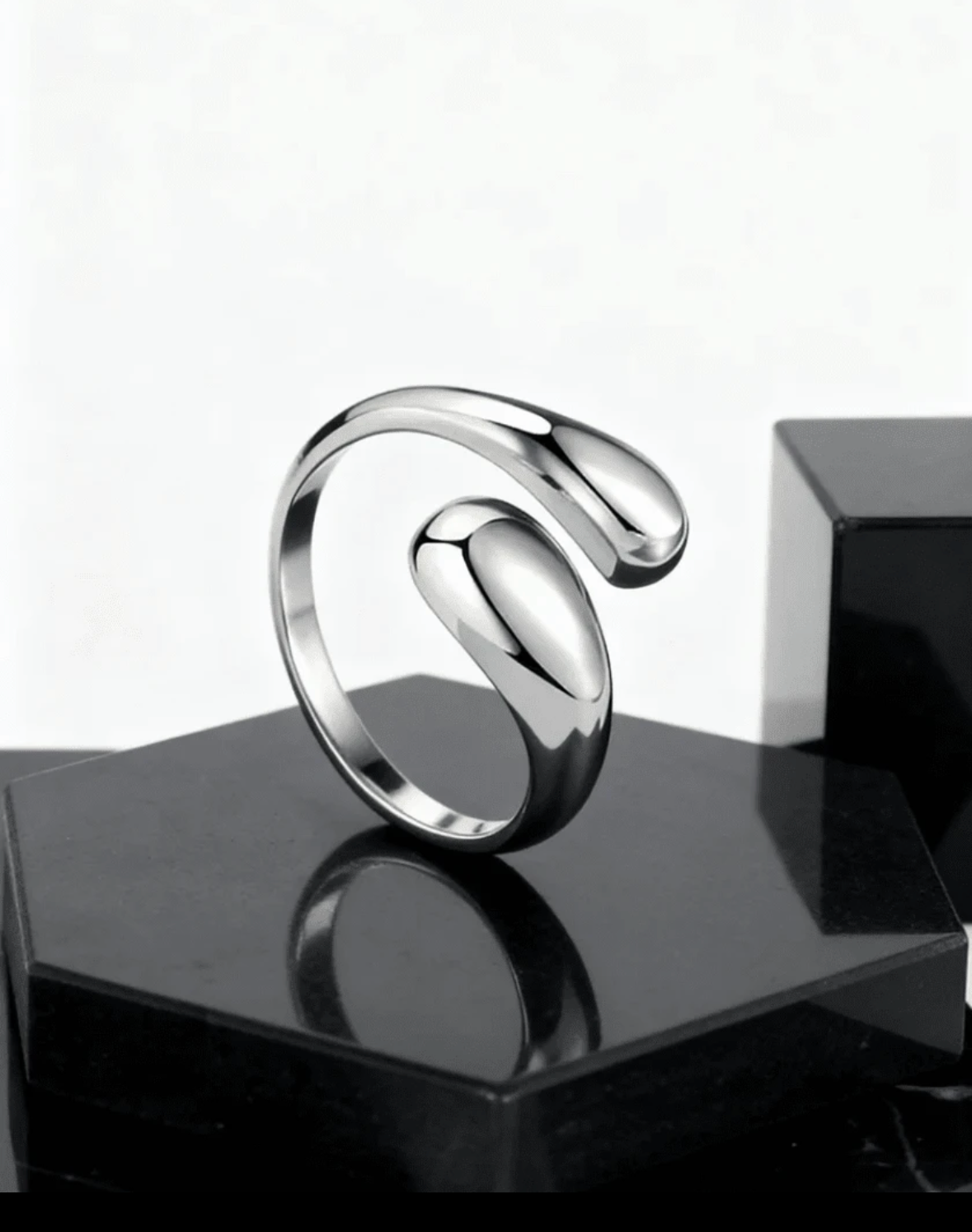 Stainless Steel Wave Ring