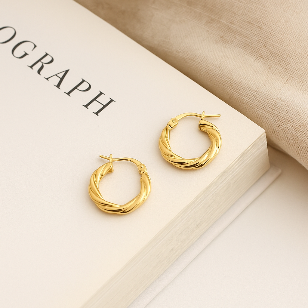 Twisted Elegance Hoop Earrings