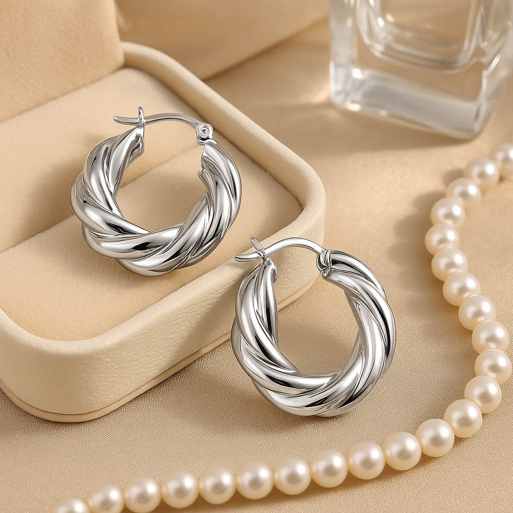 Twisted Elegance Hoop Earrings