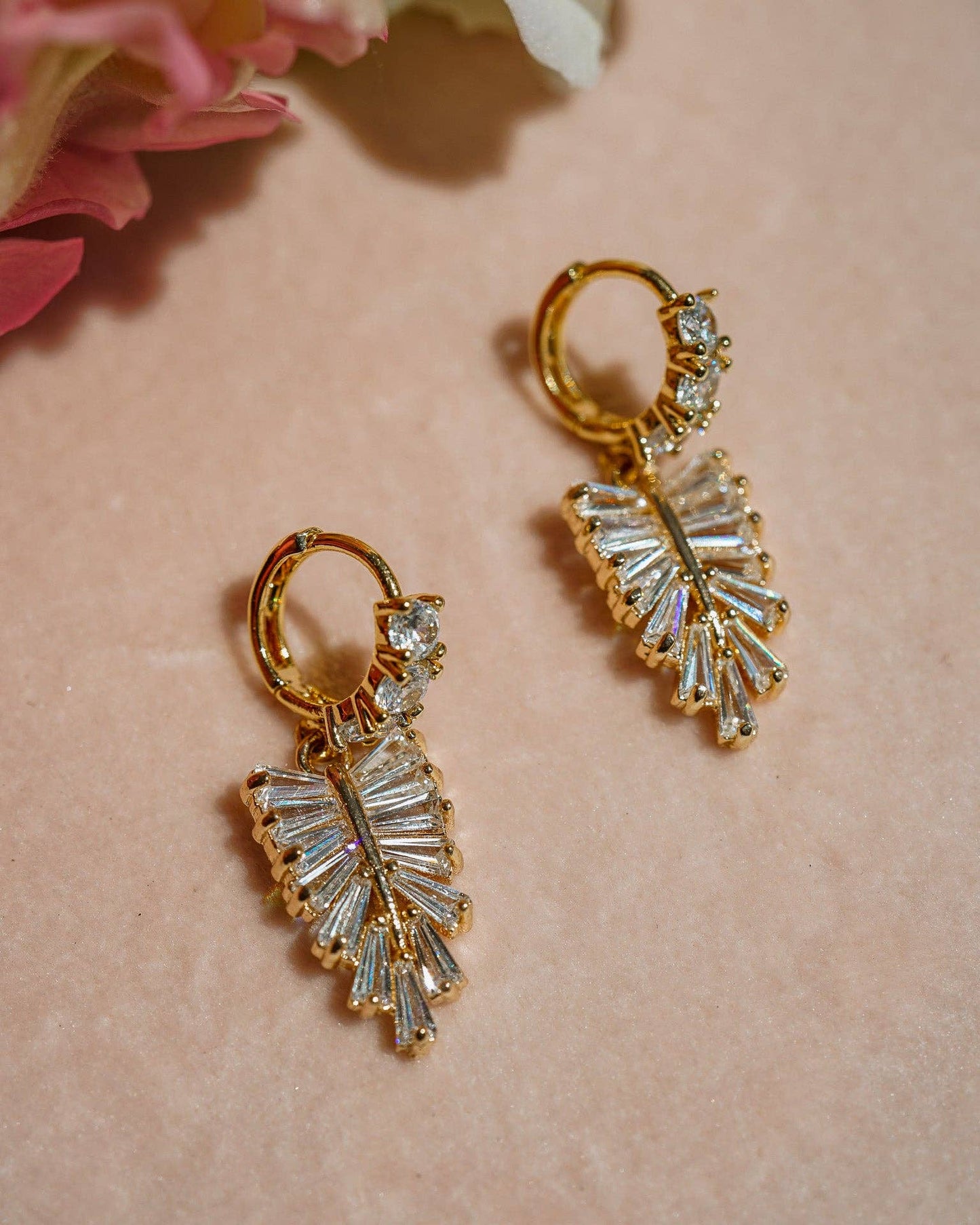 Beverly Leaf Earrings - Bridal