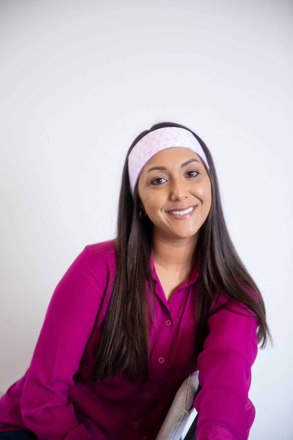 Ultra Soft Knotted Headband - Purple Bows