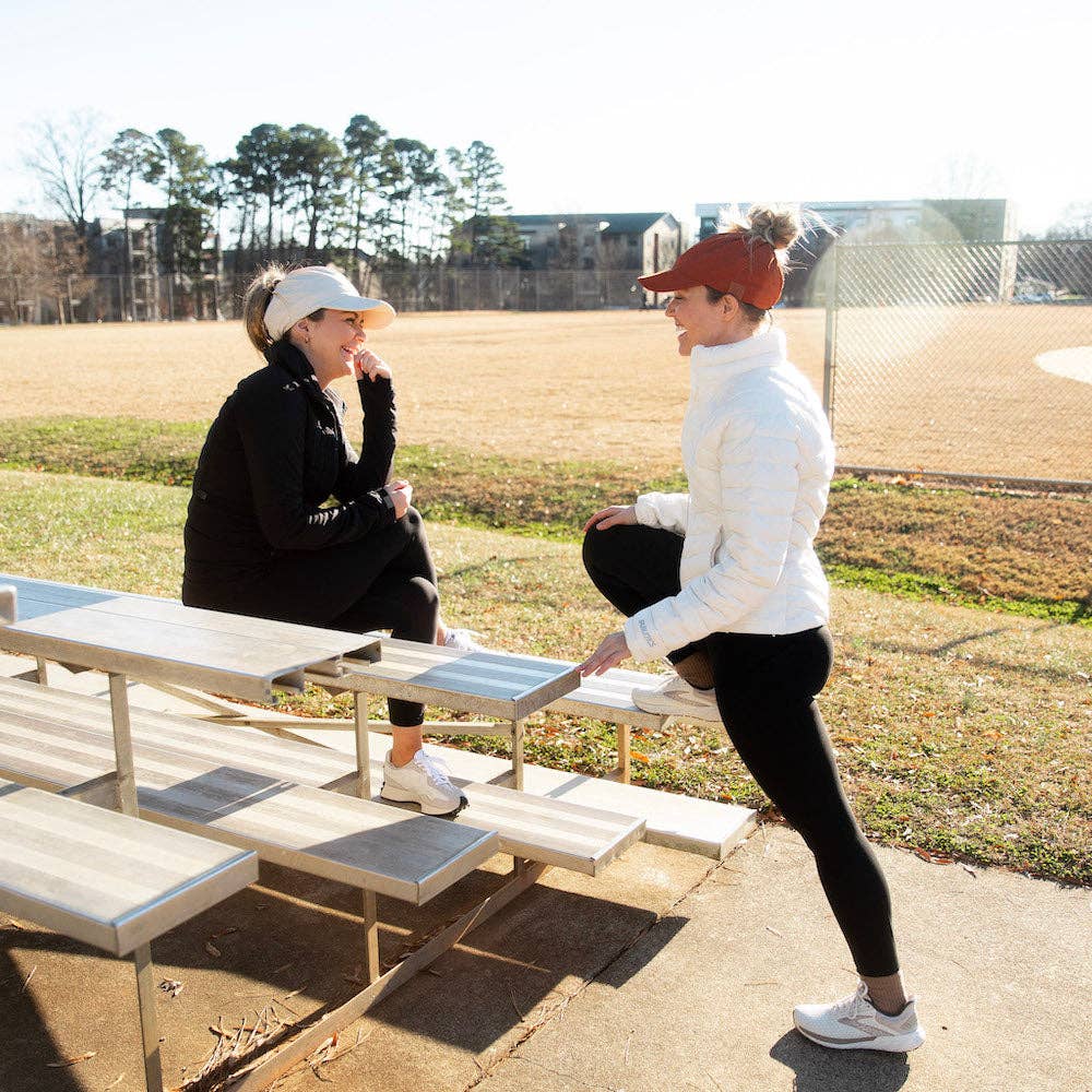 Adjustable High Ponytail Running Hat - Orange