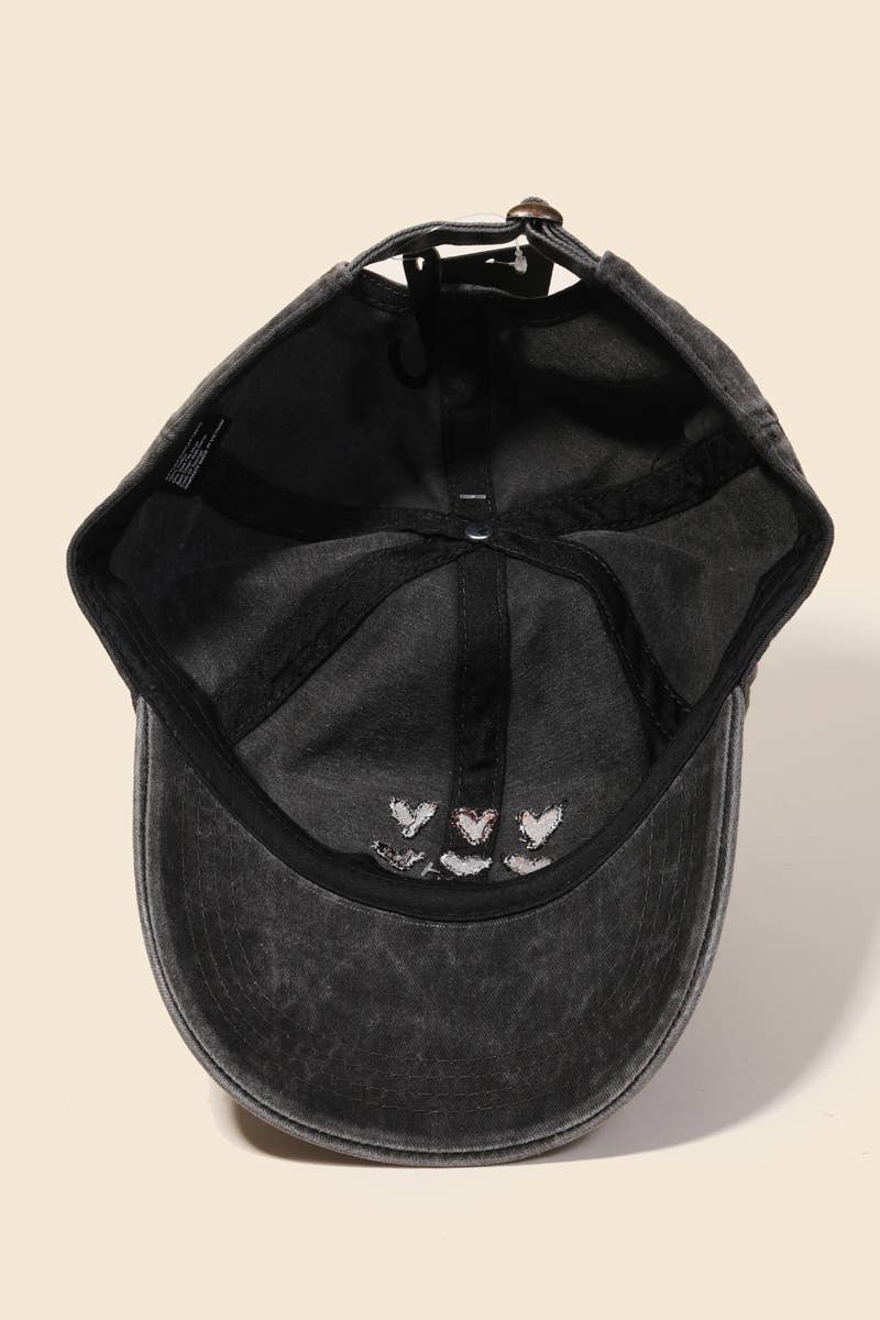 Hearts Denim Cap