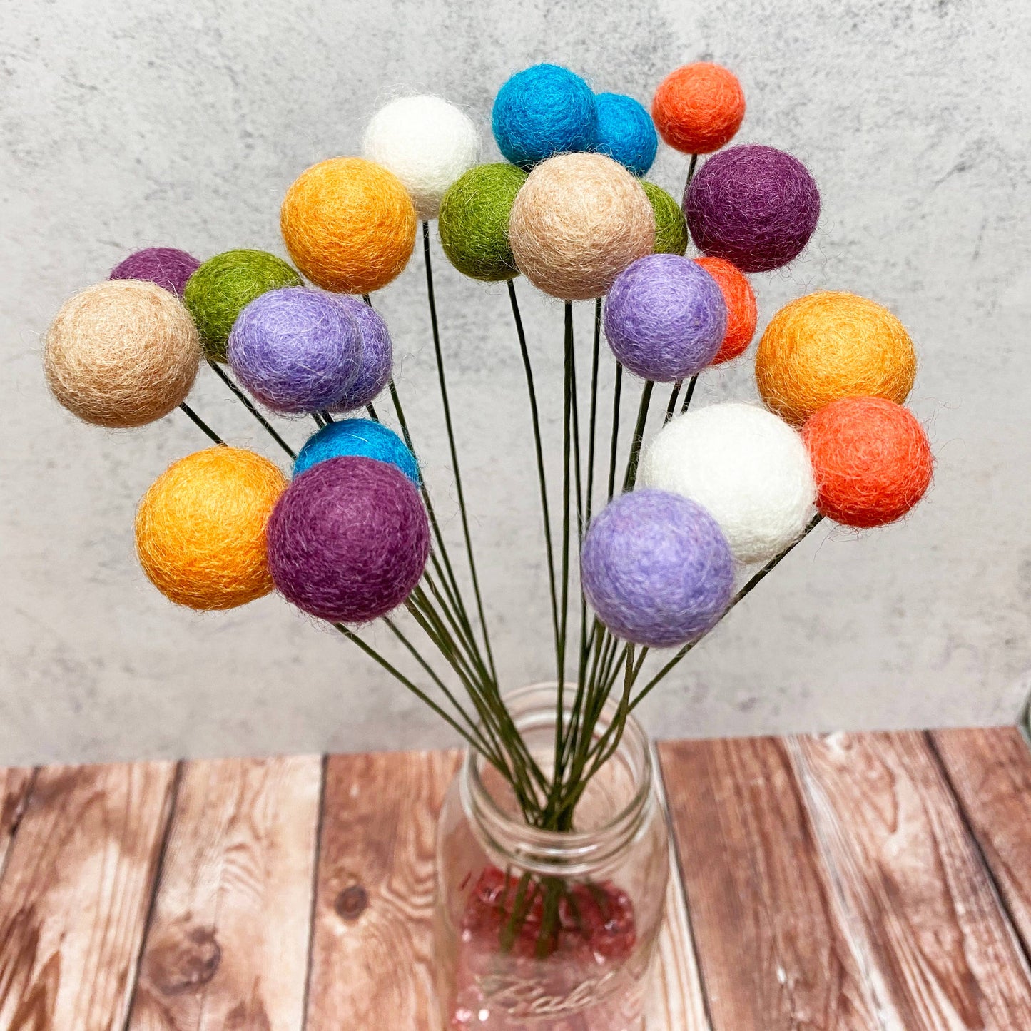 Felt Flower Ball Individual Spring Floral