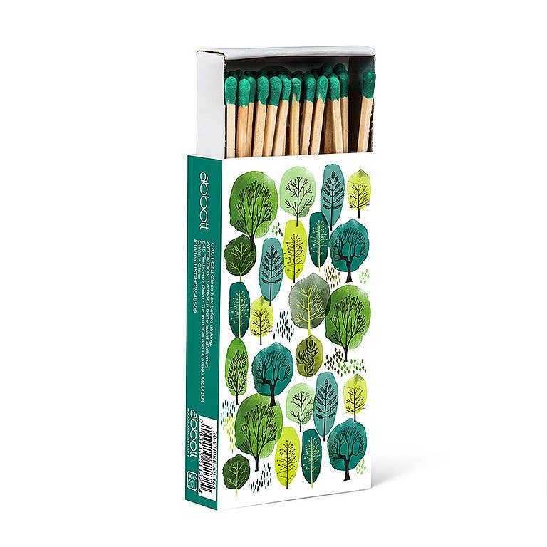 Modern Green Trees Matches-45stks-4" L